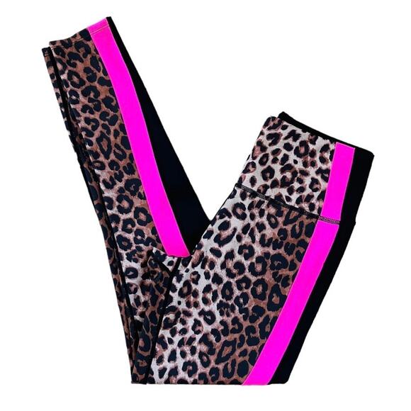 Veronica Beard x Bandier Leggings Leopard Hot Pink Small - Picture 1 of 6